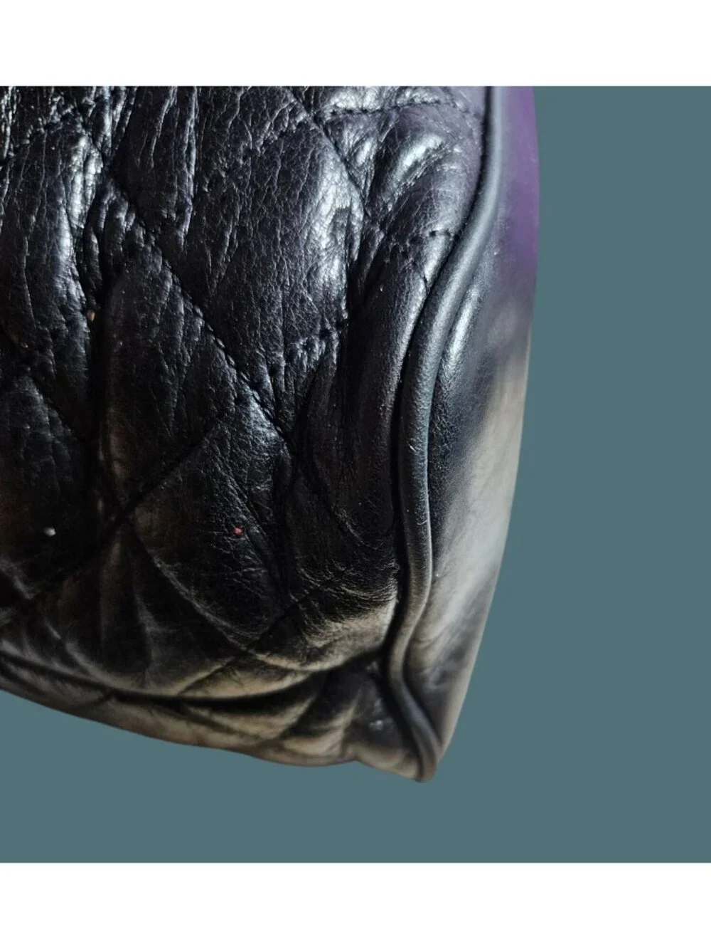 Michael Kors Frankie Black Leather Quilted Drawstring Convertible Bucket Bag